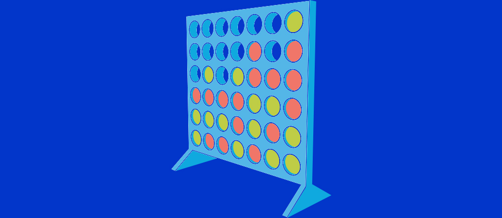 Illstration of the game Connect four.